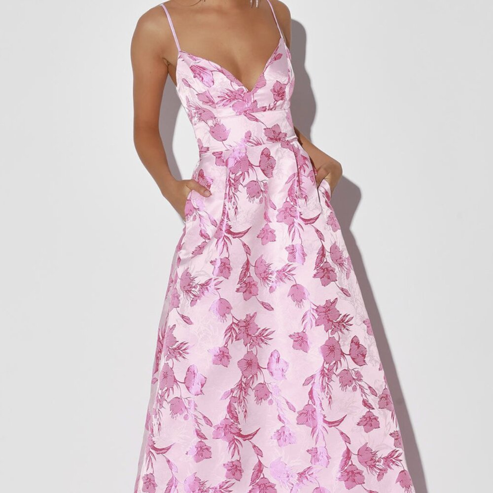 Floral Pink Maxi Dress